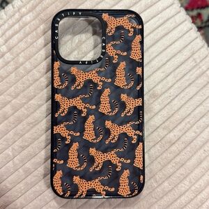 Casetify Navy Cheetah iPhone 15 pro max case